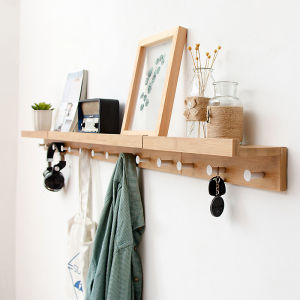 Wall-Mounted Rack Hook Storage Rack Shelf Storage Rack Hanging Umbrella Clothes Coat Rack Decorative Door Wall Hanging