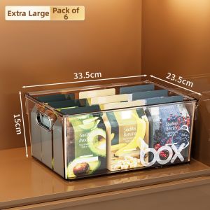 MEIZHUFU | Transparent Acrylic Storage Box Long Rectangle