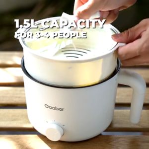 UniQ.Shop 1.5L Non Stick Electric Pot | Mini Multi Cooker Egg Steamer Cooking Noodle Porridge Rice Cooker Hot Pot