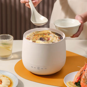 Electric rice cooker Small household dormitory Single person Congee soup pot Ceramic glaze 1-2 person electric rice cooker
