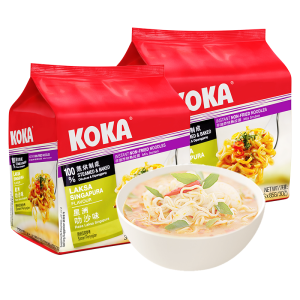 Singapore Import Koka Delicious Non-Fried Xingzhou Sand Tomato Flavor Instant Noodles Instant Noodles Instant Ramen 340G