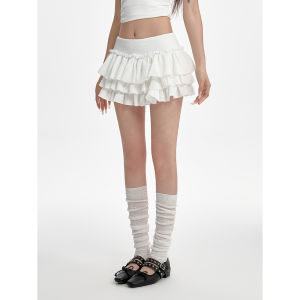 Low-Waist A-Line Pleated Mini Skirt Womens Summer New Style Cake Skirt Slimming Flared Half-Length Trendy Short Skirt