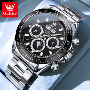 OLEVS | OLEVS 6654 Đồng Hồ Tự Động Sang Trọng Dành Cho Nam Bằng Thép Không Gỉ Chống Nước Lịch Kép Pha Mặt Trăng Đồng Hồ Đeo Tay Cơ Khí Có Kim Dạ Quang