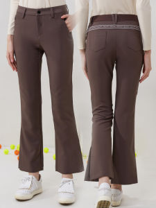 Golf Womens Spring Summer Bell Bottom Pants Slimming Long Trousers Elastic Waist Yoga Fitness Sports Wear Ladies Trousers