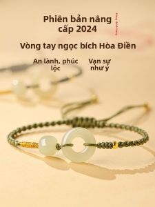 HUAKAIYUNDUO | Vòng Tay May Mắn Quà Tặng Phụ Nữ Năm Ngựa Và Ngọc Bích