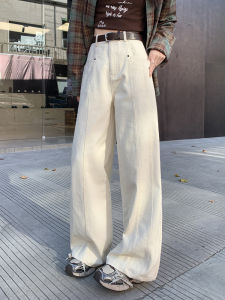 High Waist Loose Fit Denim Jeans for Women Spring New Style plus Size Conceal Meat Wide Leg Pants Slimming Straight Leg Pants