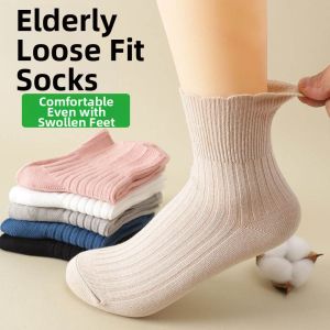 PH | Comfortable for Swollen Feet Loose-fitting Mid-calf Socks