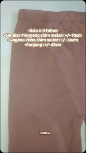 MD SHOP Legging Anak Kaos XL Murah Bahan Bagus Lembut Elastis Nyaman Dipakai