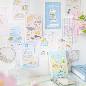 การ์ดชื่อสัตว์เลี้ยงรูปสัตว์ประดับผนัง DIY ลายการ์ตูนน่ารัก โพลีเอสเตอร์ กล่องของขวัญสำหรับเพื่อนร่วมงานและเพื่อนๆ