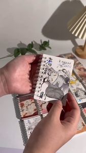 MOMO A7 60Sheets Cartoon Mini Spring Notebook 1PCS Pocket Notepad Cat Panda Rose School Random