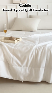 Tencel™ Lyocell Quilt Comforter | Soft Cooling Breathable & Smooth Blanket | Tencel Lyocell Duvet Comforter