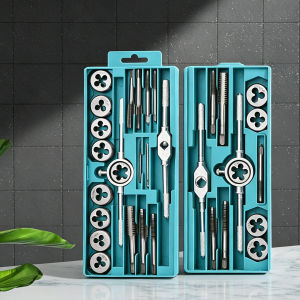 【2026 New】12/20Pcs Hand Tap and Die Set Metric M3-M12 Carbon Steel Forged Heat Treated Thread Repair Tool for DIY Mechanic