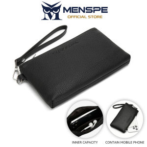 MENSPE Hand Bag Soft Hand Wallet Multi-Functional Large Capacity Handbag Zipper Wallet Retro Soft PU Long Business Purse Multi-Card Position ID Credit Cards Holders Coin Pouch