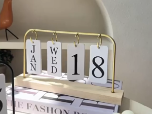 Desktop Flip Calendar Reusable Diy Page Cards Perpetual Calendar Office Decor Desktop
