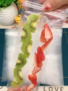 100Pcs Kantong Cetakan Es Krim Transparan Popsicle Bahan Plastik Model Diy