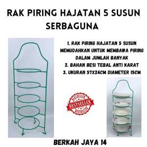 RAK PIRING HAJATAN 5 SUSUN SERBAGUNA ISI 5 PCS BAHAN BESI TEBAL HARGA MURAH BARANG BERKUALITAS PROMO DISKON TERLARIS