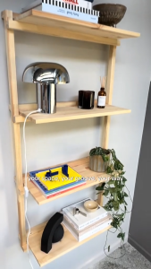 detachable wooden groove shelves book shelves organizer collapsible wooden racks for display shelves