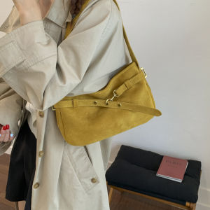 Retro Underarm Bag Luxury Sensation Leisure New 2025 Daily Commute Versatile Tote Bag Women Soft Surface Solid Color