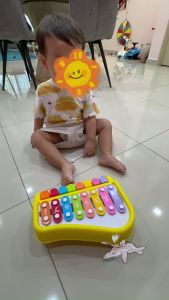 Toddler Montessori Sensory 2 In 1 Piano & Xylophone Toy 儿童2合1八键敲琴 Permainan gambang dan piano kanak-kanak
