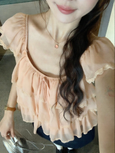 imimtuan | Áo Blouse Voan Mềm Có Nơ