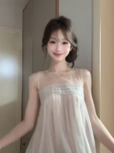 CHANGTONG | Korean Style Unique Breathable Tulle Sleeveless Dress Loose and Slim Fitting For Petite Summer 2026