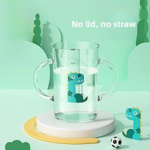 Anti-Fall Tritan Milk Cup with Scale for Children Milk Feeding Cup Baby Formula Milk Powder Mixing Cup with Straw Water Cup