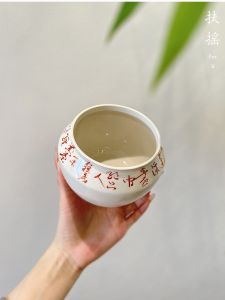 ถังชาขนาดใหญ่แบบเขียนด้วยมือ สไตล์ย้อนยุค ของเสีย แก้วน้ำสำหรับตักน้ำ ถังน้ำมันปิโตรเลียม ถังน้ำเสีย ของตกแต่งโต๊ะทำงาน ของใช้ในครัวเรือน