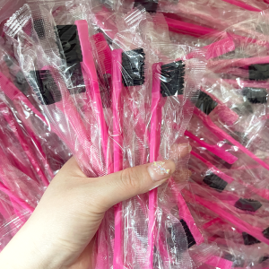 10PCS/20PCS Double-Sided Hair Edge Control Brushes-Multifunctional Hair Brush for Smooth Styling Eyebrow & Hair Care Tools