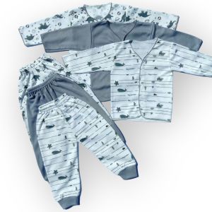 Promo Setelan 18 Pcs Bayi Baru Lahir Abu Abu Motif Terbaru Newborn Set Pakaian Gift Kado Pou Baby