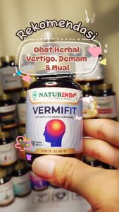 COD Obat Herbal Vertigo Migrain Sakit Kepala Mual Demam Vermifit Naturindo 100% Asli