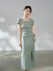 Vintage Dotted Short-sleeved A-line Dress