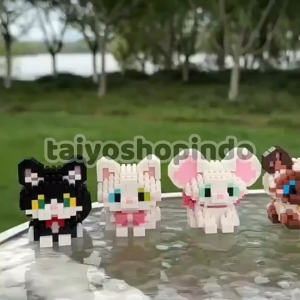 TAIYO Building Block Cat Pet Day Kucing Hewan Peliharaan Animal Bricks Blok Puzzle Dekorasi Mainan