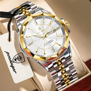 POEDAGAR | POEDAGAR Top Original Man Clock Waterproof Luminous Business Quartz Men Wristwatch Sainless Steel Date Week Trendy Mens Watches