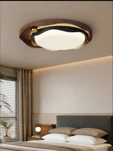 Changhong | Modern Vintage Walnut Bedroom Ceiling Light