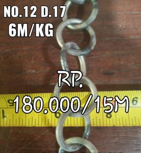 Rantai Kawat Jala Ikan Las No 12 D 17 Rp.200000 /pcs