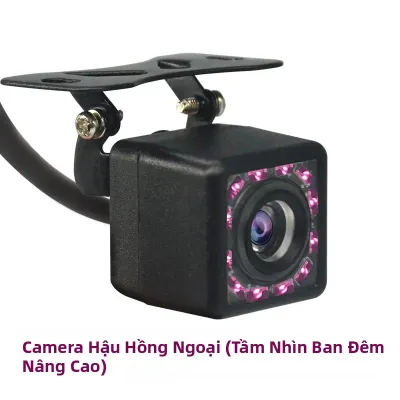 Camera Quan Sát Phía Sau Ô Tô Hippcron Với 8 Đèn LED Tầm Nhìn Ban Đêm HD Chống Nước CCD Tự Động Giám Sát Đỗ Xe Cho Xe Lùi Xe