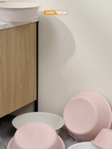 Ecoco Basin Holder Hook Suction Cup Basin Hanging Rack for Bathroom Kitchen Punch-free Space-Saving