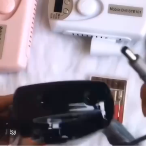 Nail Drill Machine File Grinde 30000RPM Nail Drill Machine with Gel Milling Cutters Essential Manicure Polisher for Salon Nail Art Tools