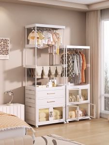 YUUMI Kemewahan Modern Rak Hanger Sudut Serbaguna Rak Gantung Serbaguna Rak Baju Portable Lemari Pakaian Serbaguna