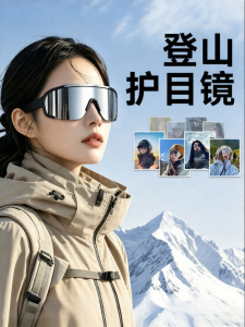 Ultraviolet Protection Climbing Goggles Wearable Over Prescription Glasses