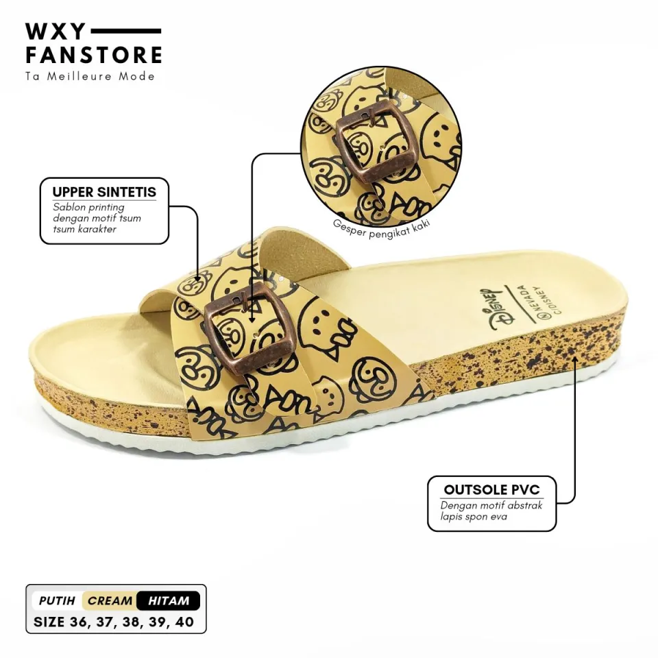 Sandal Selop Wanita Nevada Disney Motif Tsum Tsum Karakter Sendal