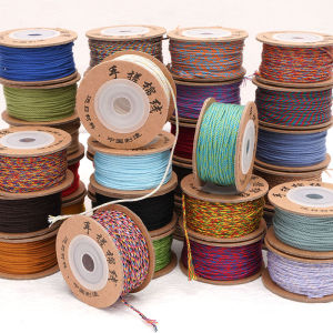 1/1.2/1.5mm Colorful Handmade Braided Rope Cotton Thread String Bracelets Necklaces Beaded Cord Wax Wire For DIY Bracelet Jewelry Making Findings Home Wedding Decoration Supply
