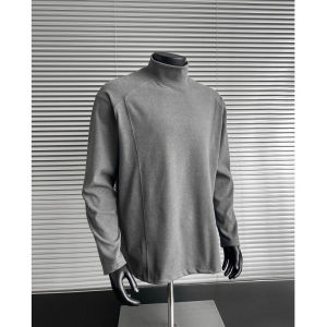 Áo Sơ Mi Nam Cổ Cao Dày Dặn Phong Cách Mỹ Mùa Đông Thường Ngày Rộng Rãi Mặc Trong Quần Áo Bên Trong Áo Dài Tay