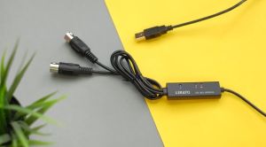 LEKATO 2m MIDI Cable MIDI to USB Cable with Input & Output Connecting Editing & Recording MIDI Cable For Keyboard Synthesizer