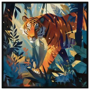Tranh treo tường tranh dán tường tranh decor phong cách hiện đại màu acrylic con hổ tranh in canvas CGI-353