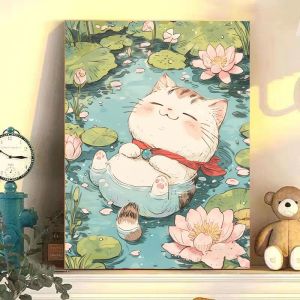 Bộ Tranh Tô Màu Theo Số Dành Cho Người Lớn Tranh Động Vật Nhỏ Dễ Thương Sơn Acrylic Trên Vải Tranh Sơn Dầu Bộ Dụng Cụ Tô Màu Nghệ Thuật Không Cần Khung.