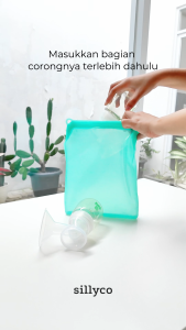 Sillyco - Sillybag The Whale - 1960mL - 100% Platinum Food Grade Silicone Bag Leakproof BPA Free