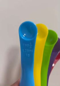 McEden เซ็ทช้อนตวงทรงกลม 5 ชิ้น 5 สี พลาสติกคุณภาพดี ช้อนตวง ที่ตวง