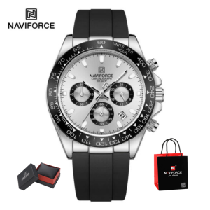 Naviforce | NAVIFORCE Fashional Watches Men Silicone Band Casual Luminous Wristwatch Sport Chronograph Relogio Masculino Male Gifts Box