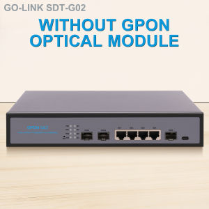 Mini GPON OLT 2 PON FTTH Low Power Consumption AC INPUT 100~240V Uplink 10G SFP+ 4*1G RJ45 WEB Management Support 256 ONUs